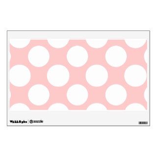 Modern Blush Pink White Polka Dots Pattern Room Graphic