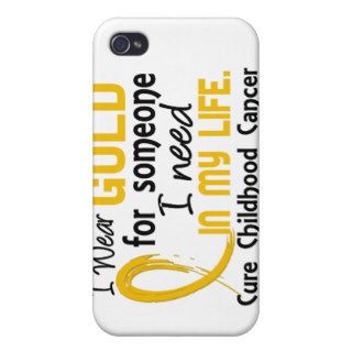 Gold For Someone I Need Childhood Cancer iPhone 4 Cover
