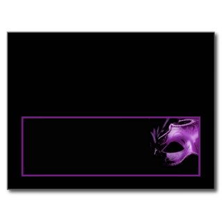 Writable Place Card Sweet 16 Purple Lilac Black Postcard