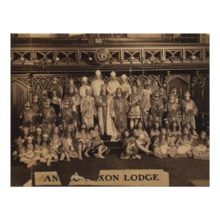 Portrait of Freemasons of the Anglo Saxon Lodge Posters