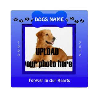 Male Blue Dog Memorial Photo Plaque