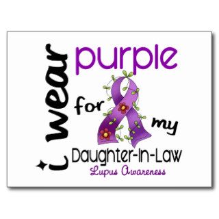 Lupus I WEAR PURPLE FOR MY DAUGHTER IN LAW 43 Postcards
