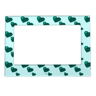 Lots of Love (Heart Pattern) (Teal Green) Magnetic Photo Frames