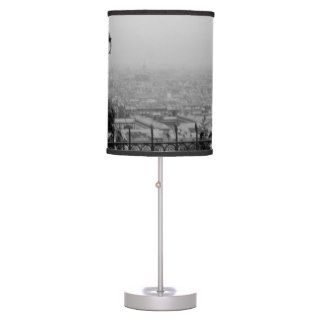 Black and White Paris City View Lamp