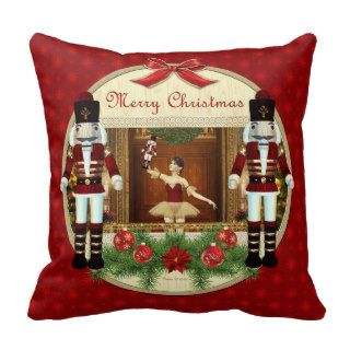 Christmas Nutcracker Ballerina Decorative Pillow
