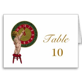 New Year's Eve party table number card