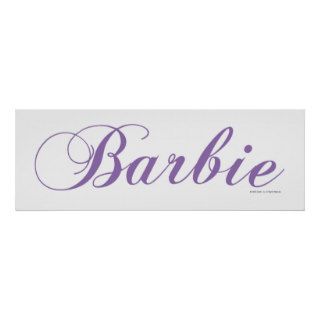 Purple Cursive Barbie Logo Posters