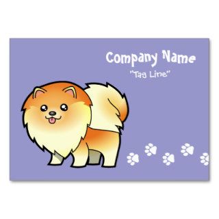 Cartoon Pomeranian (red and cream) Business Cards