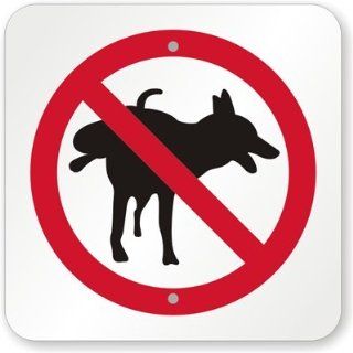 No Dog Peeing Graphic Label, 10" x 10"  Yard Signs  Patio, Lawn & Garden