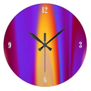 Colorful Flame with White Numbers Wall Clock