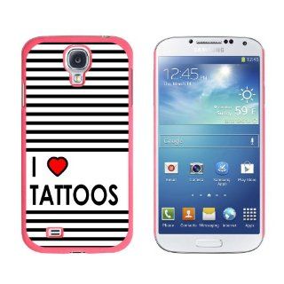 Graphics and More I Love Heart Tattoos Snap On Hard Protective Case for Samsung Galaxy S4   Non Retail Packaging   Pink Cell Phones & Accessories