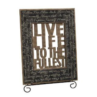 Grasslands Road Estate "Live Life To The Fullest" Word Motif Plaque with Metal Stand (Discontinued by Manufacturer)  Outdoor Statues  Patio, Lawn & Garden