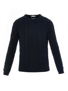 Cable knit crew neck sweater  Gant Rugger
