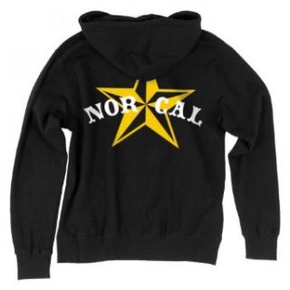 Nor Cal Men's Nautical 2 Hooded Zip Sweatshirt X Large Black Clothing