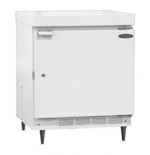 Nor Lake Scientific NSLR041WMW/0M Galvanized Steel Painted White Manual Defrost Undercounter Refrigerator with Solid Door, 115V, 60Hz, 4.6 cu ft Capacity, 23 7/8" W x 35 1/4" H x 25" D, 2 to 8 Degree C Science Lab Refrigerators Industrial 