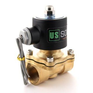 3/4" Brass Electric Solenoid Valve 24VAC Normally Closed VITON Industrial Solenoid Valves