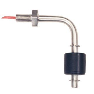 Gems Sensors 118125 Buna N Float Single Point Bent Stem Level Switch, 1" Diameter, 1/8" NPT Male, 2 3/8" Actuation Level, SPST/Normally Open Industrial Flow Switches