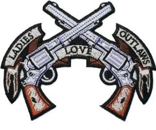 Ladies Love Outlaws embroidered iron on Motorcycle Biker Patch