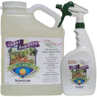 Termite Control   Cedar Bug Free Termiticide. Natural Termite Treatment. Termite Spray   1 gallon  Home Pest Repellents  Patio, Lawn & Garden