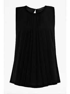 French Connection Polly plains pleats top Black