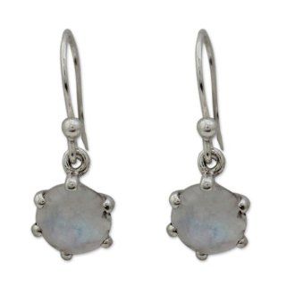 Moonstone dangle earrings, 'Romance'   Sterling Silver and Moonstone Dangle Earrings Jewelry