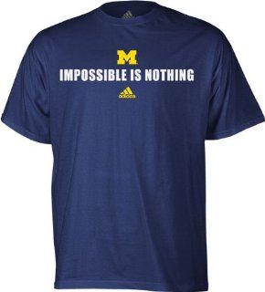 Michigan Wolverines T Shirt adidas Impossible is Nothing T Shirt  Athletic Shirts  Sports & Outdoors