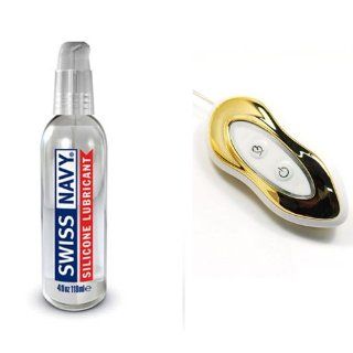 Swiss Navy Silicone Lube 4 oz. and Peanut Vibrator Combo Health & Personal Care