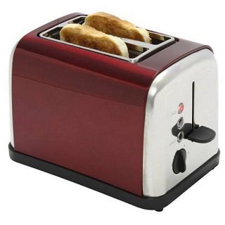 TT4RED2 red two slice toaster