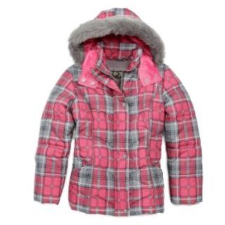 Big Chill Plaid Bubble Hem Girls Jacket Size 4 Pink/Gray  Down Alternative Outerwear Coats  Baby