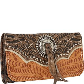 American West Heart of Gold Tri Fold Wallet