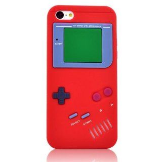 My8 Red Iphone 5C Cover Retro Design Game Boy Style Rubber Case Skin for Apple Iphone 5C Cell Phones & Accessories