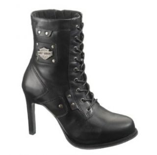 Harley Davidson Wolverine Women's Vikki Black Boots. 6 Inches with 3.75 Heel. D84447 Clothing