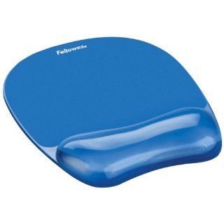 Fellowes Gel Crystal Mousepad/Wrist Rest, Blue (91141) Electronics