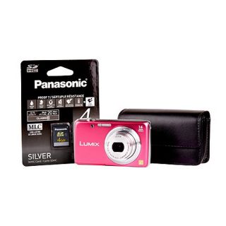 Panasonic Panasonic Lumix pink DMC FS41 digital camera kit with 14.1 megapixels and 5 x optical zoom