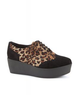 Leopard Print Lace Up Brogue Creepers