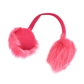 bluezoo Girls pink faux fur ear muffs