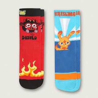 Moshi Monsters Boys pack of two red and blue Moshi Monsters socks
