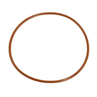80mm Outside Dia 2.5mm Thick Flexible Silicone O Ring Seal Brick Red