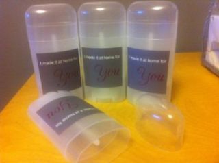 5 Deodorant Containers Empty   With "I Made It At Home for You" on Outside