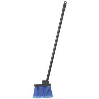 Carlisle 3685914 Duo Sweep Metal Threaded Handle Flagged Lobby Broom, Polypropylene Bristles, 4" Trim x 7 1/2" Width Bristle, 30" Handle, 36" Overall Length, Blue Cleaning Brushes