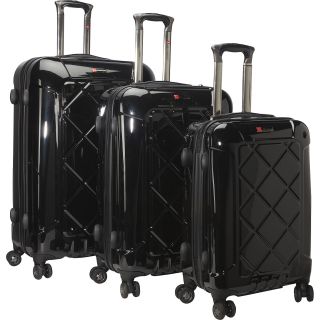 Mancini Leather Goods Ultra Lightweight Polycarbonate Spinner Luggage   3 piece set