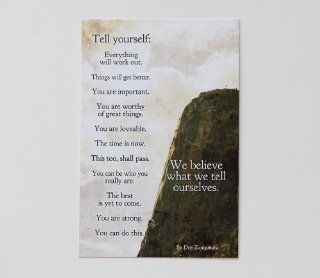 "We believe what we tell ourselves" Postcard Print   Package of 3   4"x6" by Doe Zantamata (Happiness in Your Life and thehiyL) Health & Personal Care