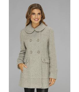 Jessica Simpson Double Breasted Asymmetrical Button Closure Coat Grey
