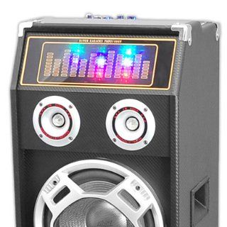 Pyle PSUFM1030P 1000 Watt Passive DJ Speaker System with 10 Inch Subwoofers, Flashing DJ Lights Musical Instruments