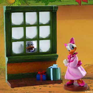 Daisy Duck and Scrooge McDuck with Window Reflections of Christmas Past   Collectible Figurines