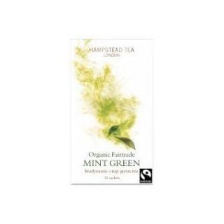 Hampstead Tea Organic Mint Green Tea   25 bags per pack    6 packs per case.