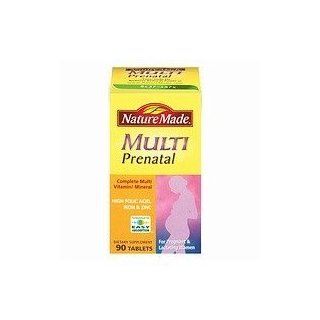 Nature Made Prenatal Multiple Vitamin (2 Pack) for Pregnant or Lactating Women, 90 count Tablets Per Bottle. Health & Personal Care