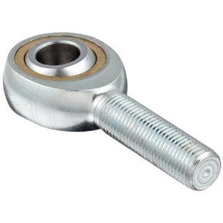 Sealmaster TM 7 Rod End Bearing, Three Piece, Commercial, Non Relubricatable, Male Shank, Right Hand Thread, 7/16" 20 Shank Thread Size, 7/16" Bore, 7 degrees Misalignment Angle, 9/16" Length Through Bore, 1 1/8" Overall Head Width, 1.