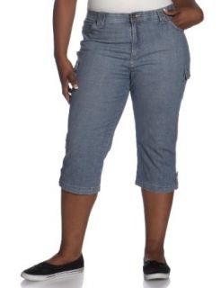 Lee Women's Plus Plus Alberta Comfort Waist Capri, Cayman Handsand, 26W M Jeans Clothing