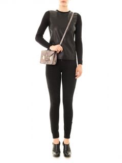 Leather front sweater  Vince